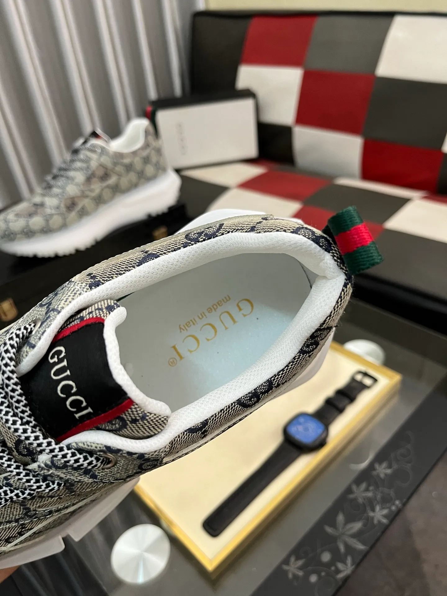 Men's Men's Shoes 💰458⌚️⌚️《GUCCI》The latest hot-selling casual shoes, top brand [seduce] luxury~purchase, top~quality. Products sold at the counter [strong] Original embossed calfskin fabric ➕ Comfortable sheepskin lining, code number: 38-443️⃣colors available